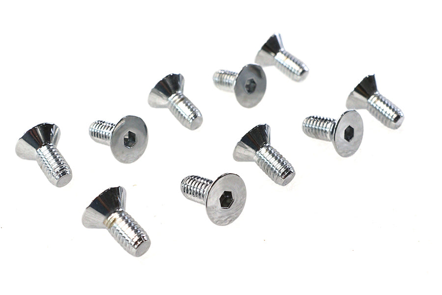 HARLEY Inbusschrauben Flachkopf Chrom 5/16 Zoll x 3/4 Zoll Passend 0- Alle, Modelle