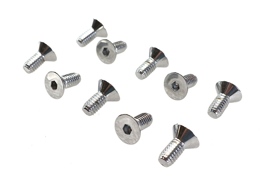 HARLEY Inbusschrauben Flachkopf Chrom 5/16 Zoll x 3/4 Zoll Passend 0- Alle, Modelle