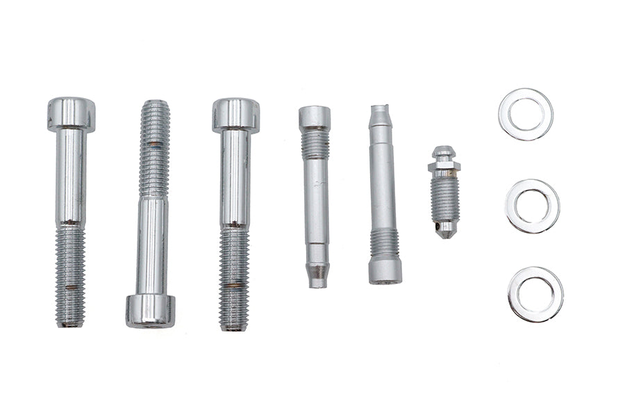 HARLEY Allen Montagesatz für hinteren Bremssattel Chrom Passend für 2000-2005 FXST, 2000-2005 FXD, 2000-2005 XL,