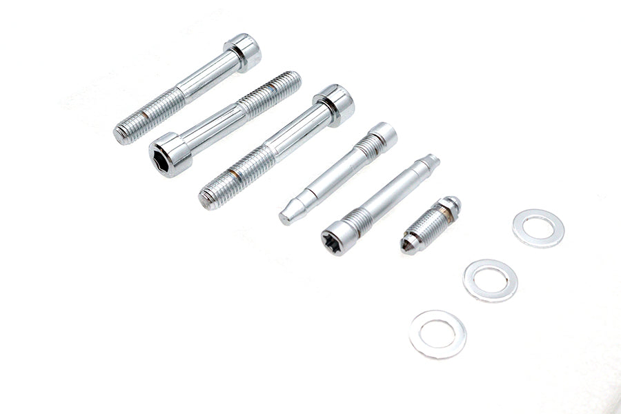 HARLEY Allen Montagesatz für hinteren Bremssattel Chrom Passend für 2000-2005 FXST, 2000-2005 FXD, 2000-2005 XL,