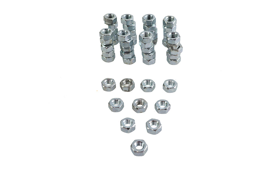 HARLEY Zink Sechskantmuttern 1/4 Zoll-28 Standard Passend für 0- Alle, Modelle