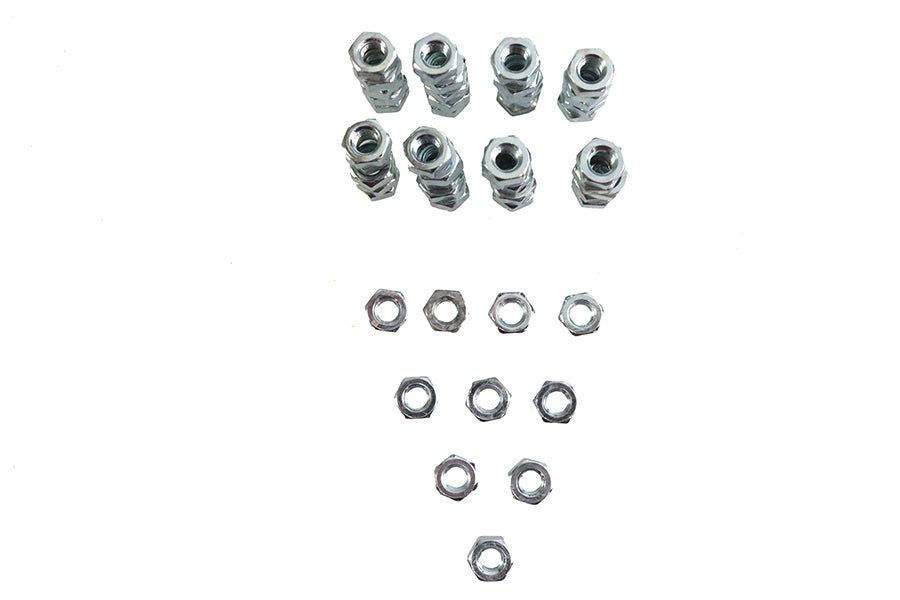 HARLEY Zink Sechskantmuttern 1/4 Zoll-28 Standard Passend für 0- Alle, Modelle