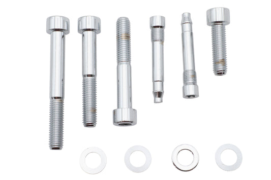 HARLEY Allen Halterungskit für vorderen Bremssattel Chrom Passend für 2000-2007 XL, 2000-2007 FXST, 2000-20