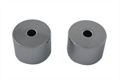 HARLEY Chrome ISO Mount Cover Set Fits 0-  Custom, application for 1/4 iso studs"