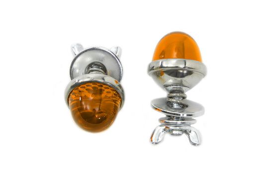 HARLEY License Plate Reflector Set Amber Fits 0-  Custom, application