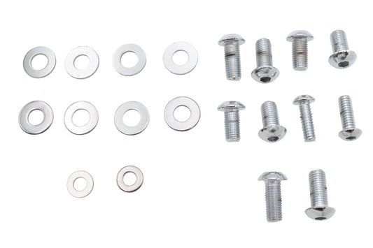 HARLEY Scheinwerferverkleidungs-Schraubensatz Poliertes Chrom Passend für 1960–1984 FL,