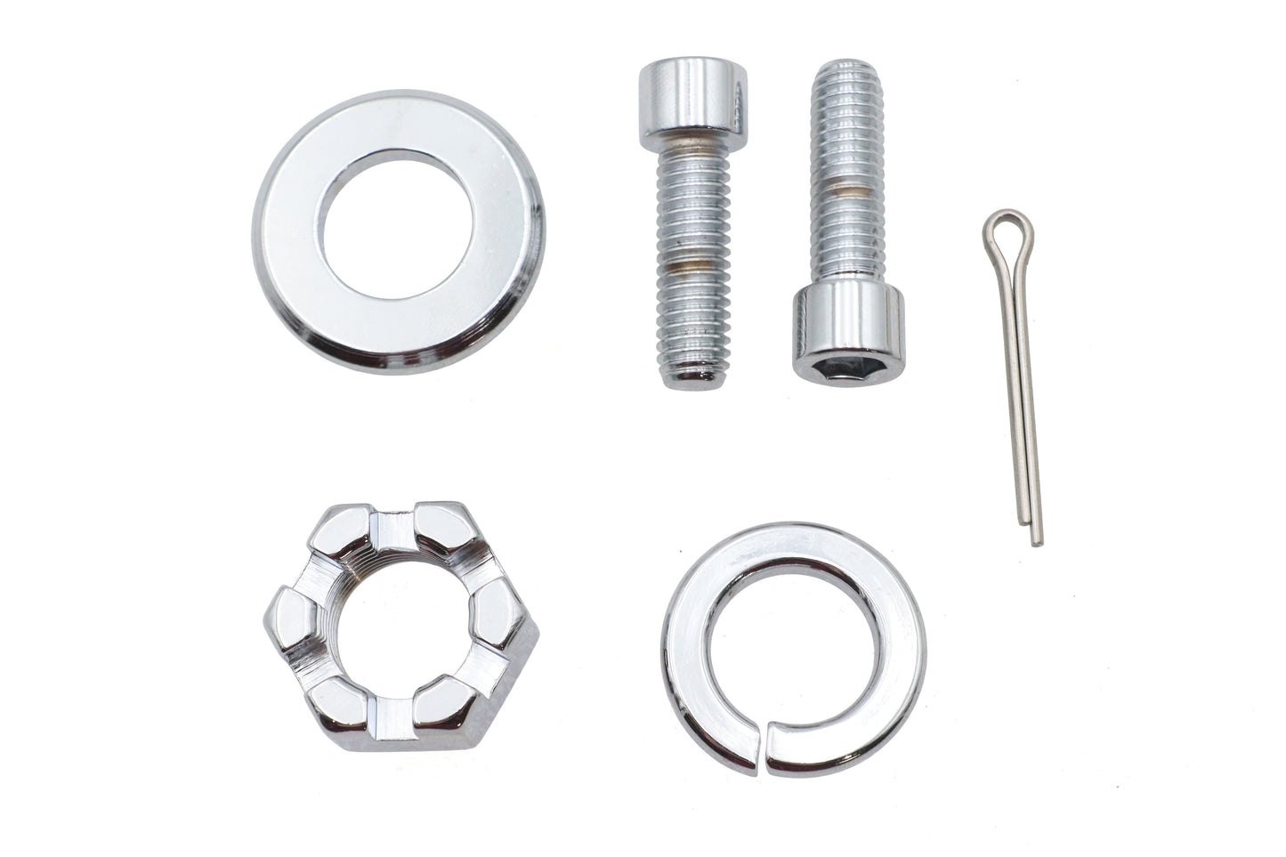 HARLEY Chrom-Hinterachs-Mutter-Kit passend für 0- Custom, Anwendung für Ultima 250 Series Softail Rahmen