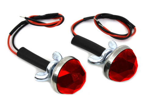 HARLEY Red LED Reflector Set fits 0-  Custom, application