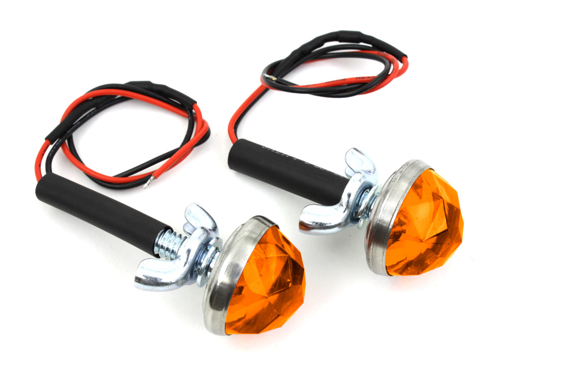 HARLEY Amber LED Reflektor-Set Passend für 0-Custom, Applikation