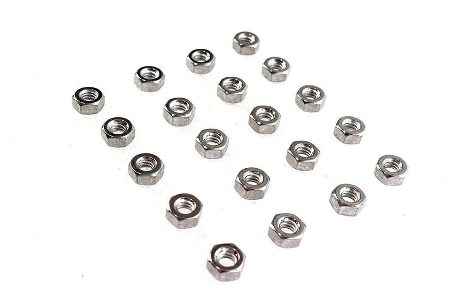 HARLEY Sechskantmuttern 1/4 Zoll-20 Chrom Passend für 0- Alle, Modelle