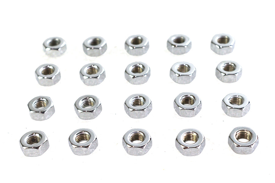 HARLEY Chrom Sechskantmuttern 1/4 Zoll-28 Passend für 0- Alle Modelle