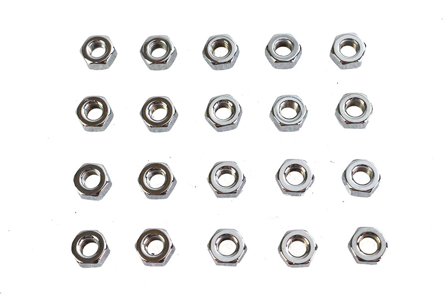 HARLEY Chrom Sechskantmuttern 1/4 Zoll-28 Passend für 0- Alle Modelle