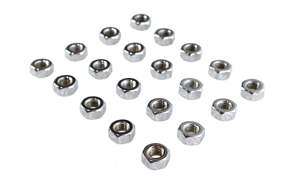 HARLEY Chrom Sechskantmuttern 1/4 Zoll-28 Passend für 0- Alle Modelle