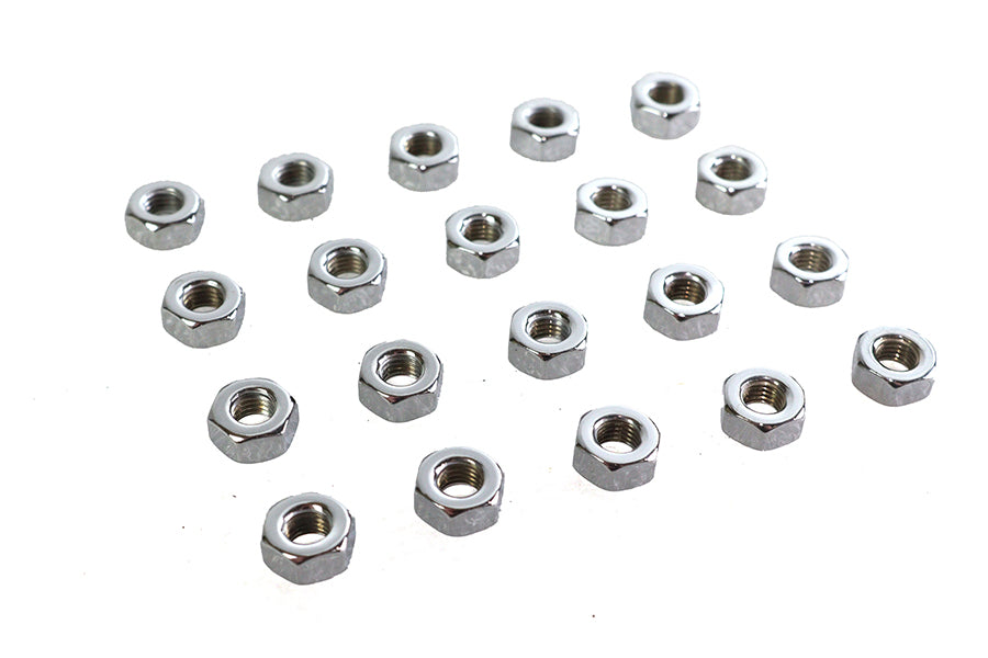 HARLEY Chrom Sechskantmuttern 1/4 Zoll-28 Passend für 0- Alle Modelle