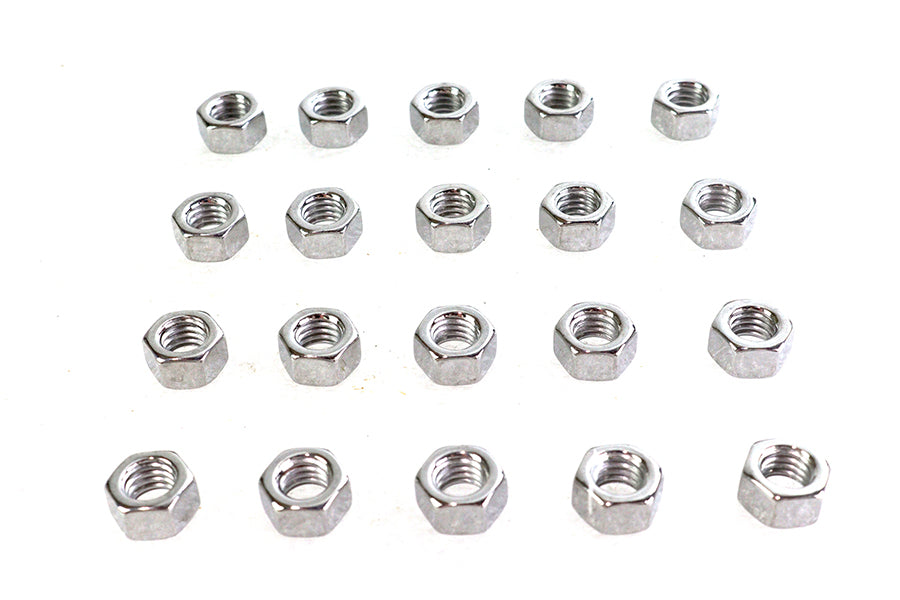 HARLEY Chrom-Sechskantmuttern 3/8 Zoll-16 Passend für 0- Alle, Modelle
