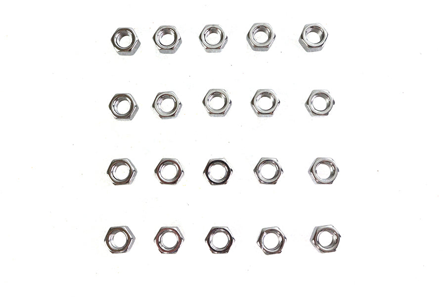 HARLEY Chrom-Sechskantmuttern 3/8 Zoll-16 Passend für 0- Alle, Modelle
