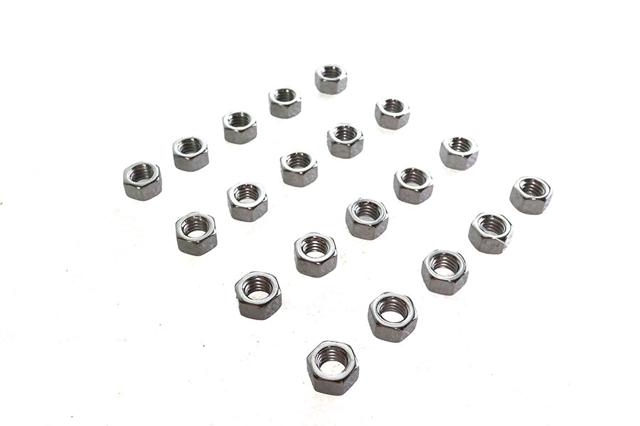 HARLEY Chrom-Sechskantmuttern 3/8 Zoll-16 Passend für 0- Alle, Modelle