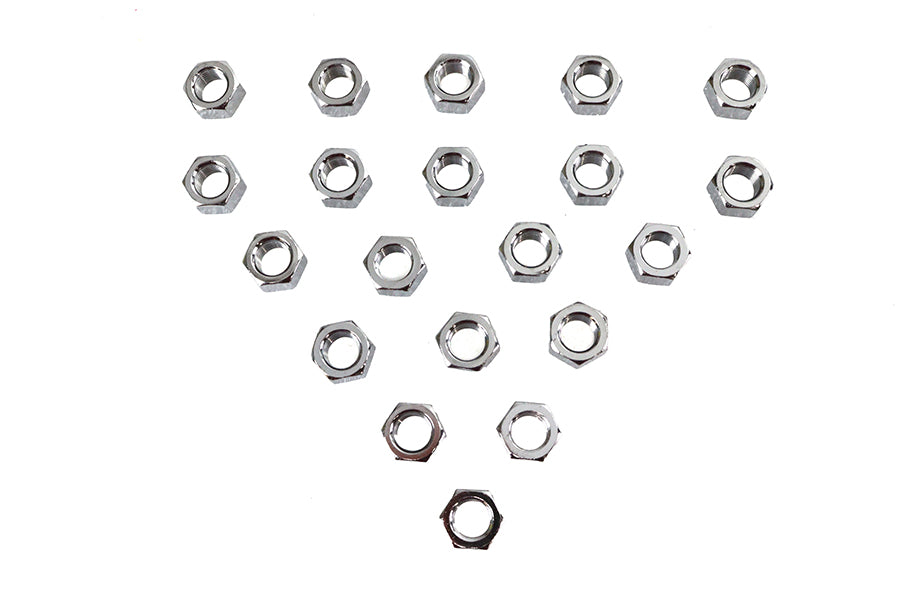 HARLEY Chrom Sechskantmuttern 1/2 Zoll-20 Passend für alle Modelle von 0-