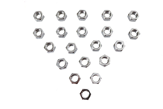 HARLEY Chrom Sechskantmuttern 1/2 Zoll-20 Passend für alle Modelle von 0-