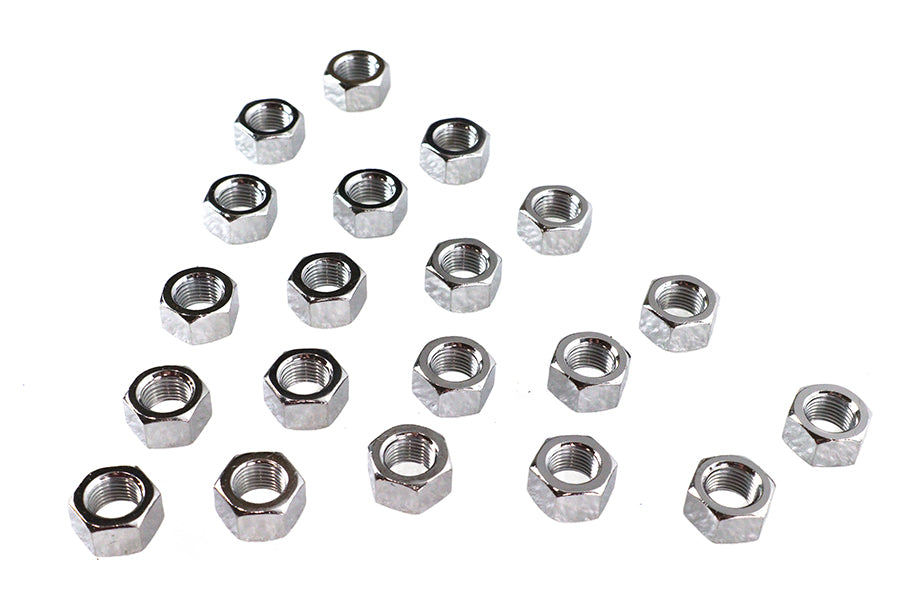 HARLEY Chrom Sechskantmuttern 1/2 Zoll-20 Passend für alle Modelle von 0-