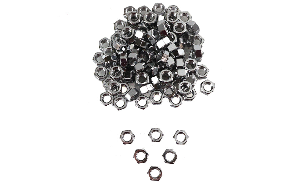 HARLEY Chrom-Sechskantmuttern 7/16 Zoll-20 Passend für 0- Alle, Modelle