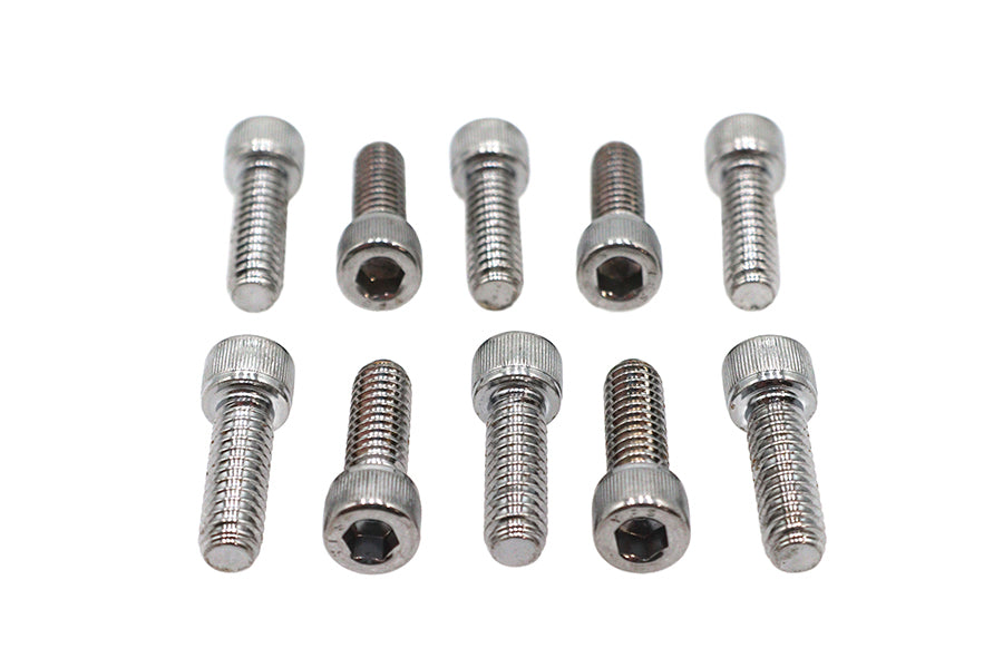 HARLEY Inbusschraube gerändelt Chrom 1/4 Zoll x 3/4 Zoll passend für 0- Alle Modelle