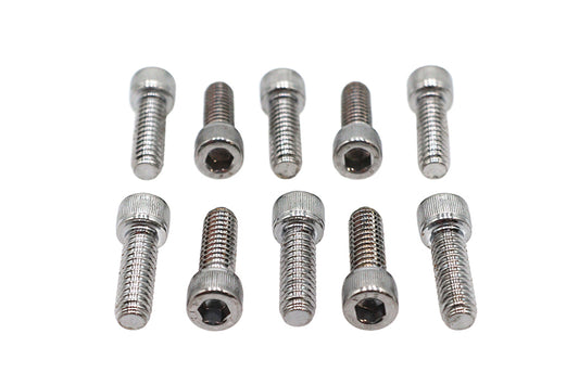 ハーレー 六角穴付ボルト ローレット加工 クローム 1/4インチ X 3/4インチ 0-オールモデル対応