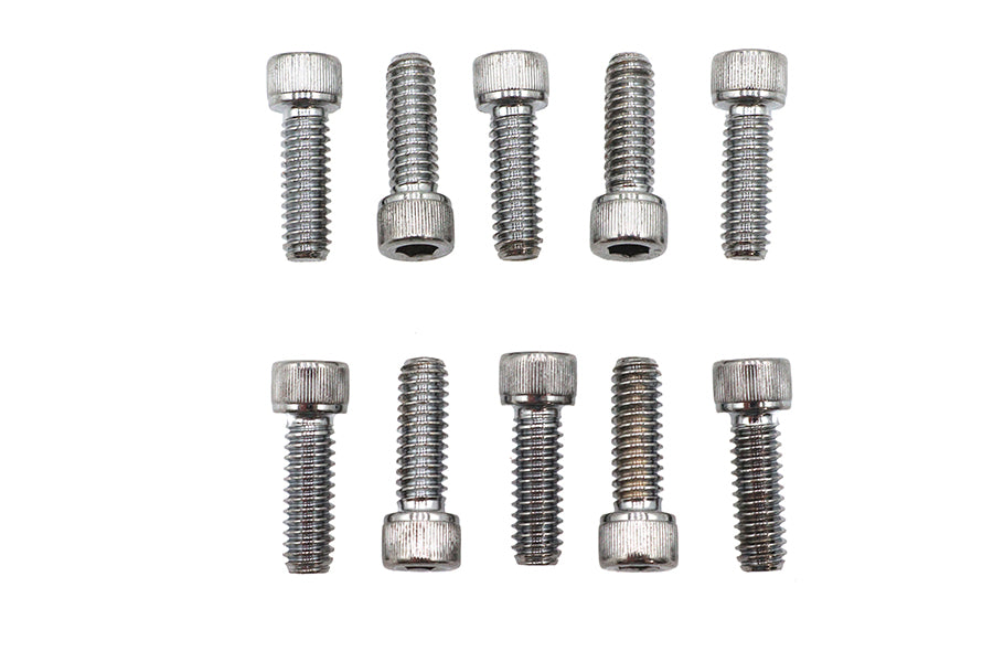 HARLEY Inbusschraube gerändelt Chrom 1/4 Zoll x 3/4 Zoll passend für 0- Alle Modelle