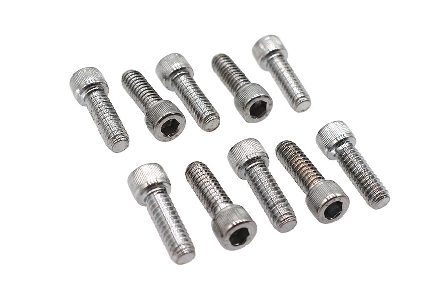 Allen Socket Cap Bolt Knurled Chrome 1/4 inch X 3/4 inch