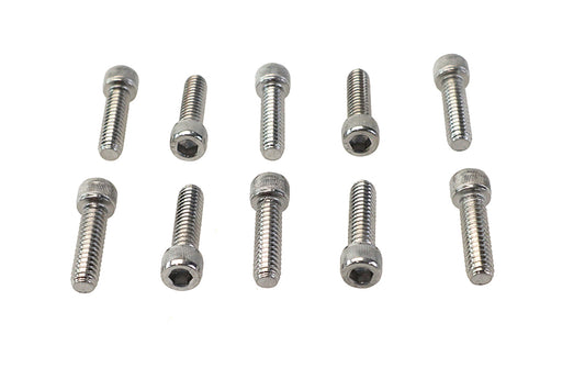Allen Socket Cap Bolt Knurled Chrome 1/4 inch X 7/8 inch