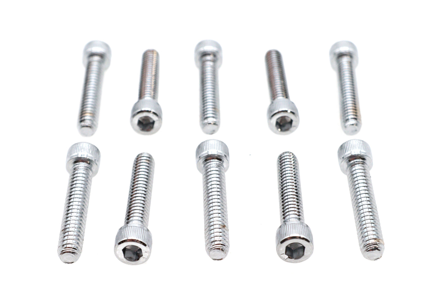 HARLEY Allen Socket Cap Bolt Knurled Chrome 1/4 inch X 1-1/4 inch Fits 0-  All, Models