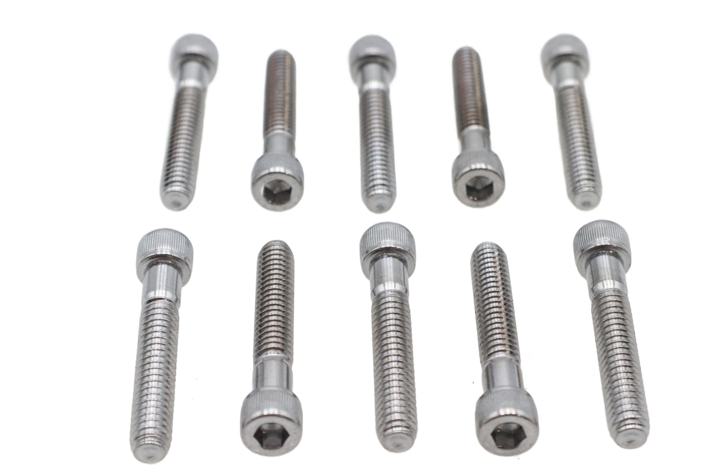 HARLEY Allen Socket Cap Bolt Knurled Chrome 1/4 inch X 1-1/2 inch Fits 0-  All, Models