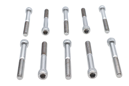 Allen Socket Cap Bolt Knurled Chrome 1/4 inch X 2 inch