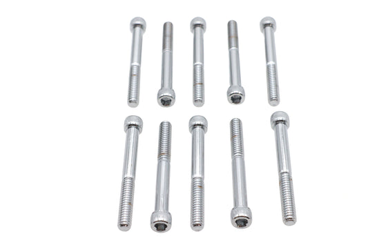 ハーレー用 六角穴付ボルト ローレット加工 クロム 1/4インチ-20 X 2-1/4インチ 0-オールモデル対応
