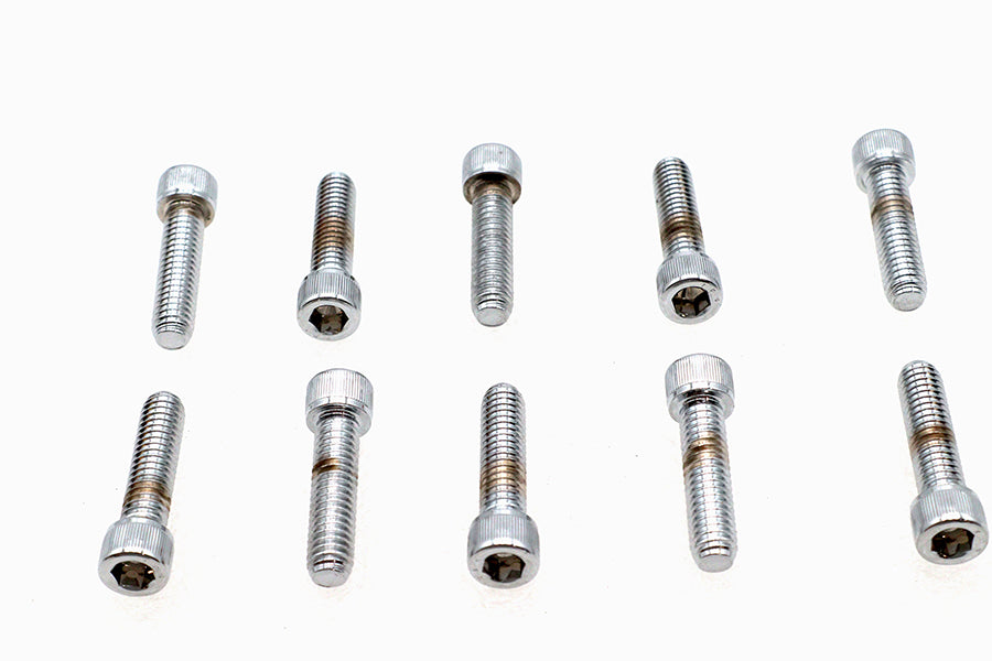 HARLEY Inbusschraube mit gerändeltem Kopf, verchromt, 5/16 Zoll X 1-1/4 Zoll, passend für 0- Alle, Modelle