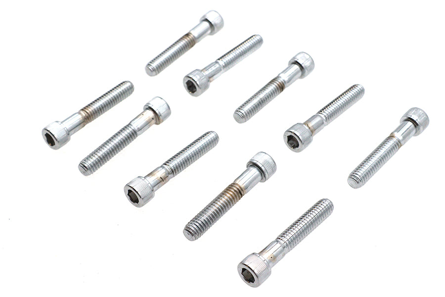 HARLEY Zylinderschraube mit Innensechskant, Rändelung, Chrom, 5/16-18 Zoll x 1-3/4 Zoll, passend für 0- Alle Modelle