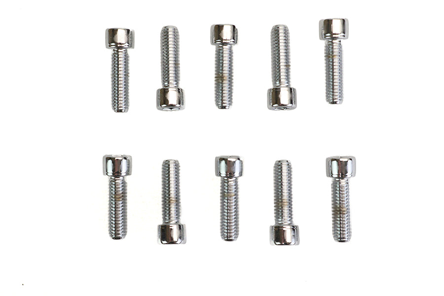 HARLEY Allen Socket Cap Bolt Knurled Chrome 3/8 inch X 1-1/4 inch Fits 0-  All, Models