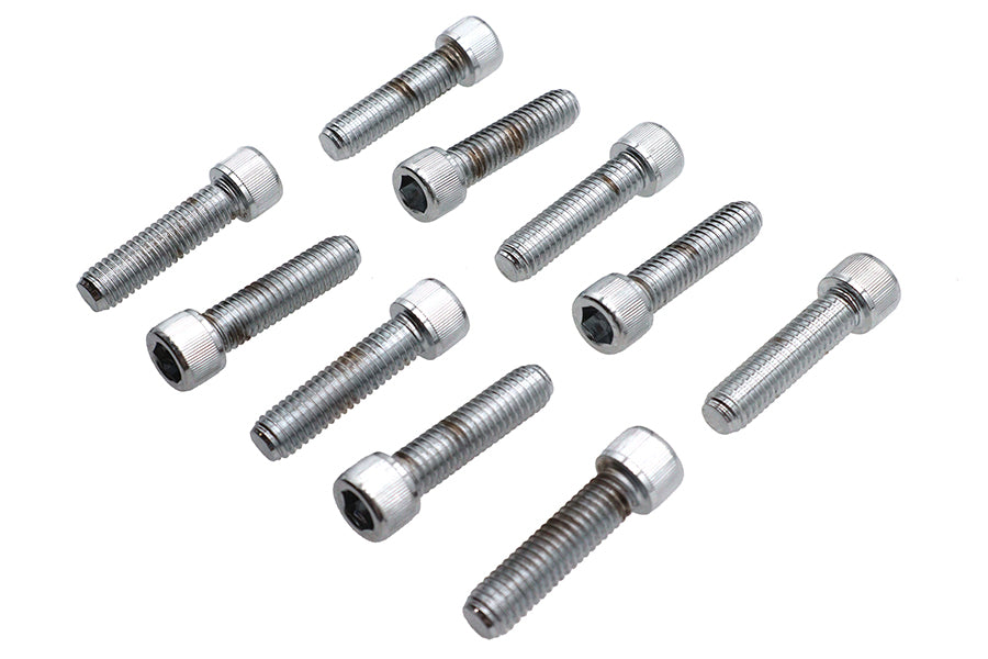 HARLEY Inbus-Zylinderkopfschraube gerändelt Chrom 3/8 Zoll X 1-1/2 Zoll Passend für 0- Alle, Modelle