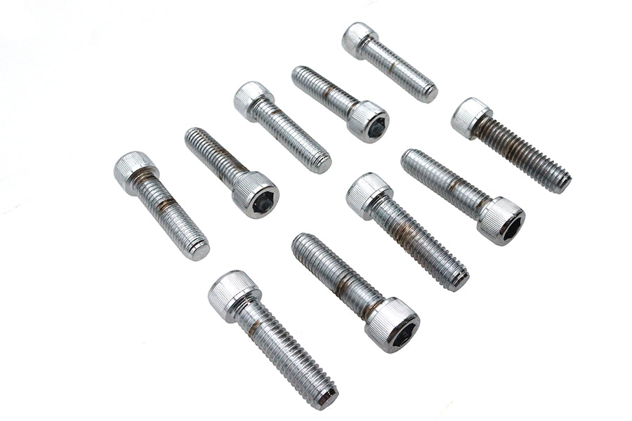HARLEY Inbus-Zylinderkopfschraube gerändelt Chrom 3/8 Zoll X 1-1/2 Zoll Passend für 0- Alle, Modelle