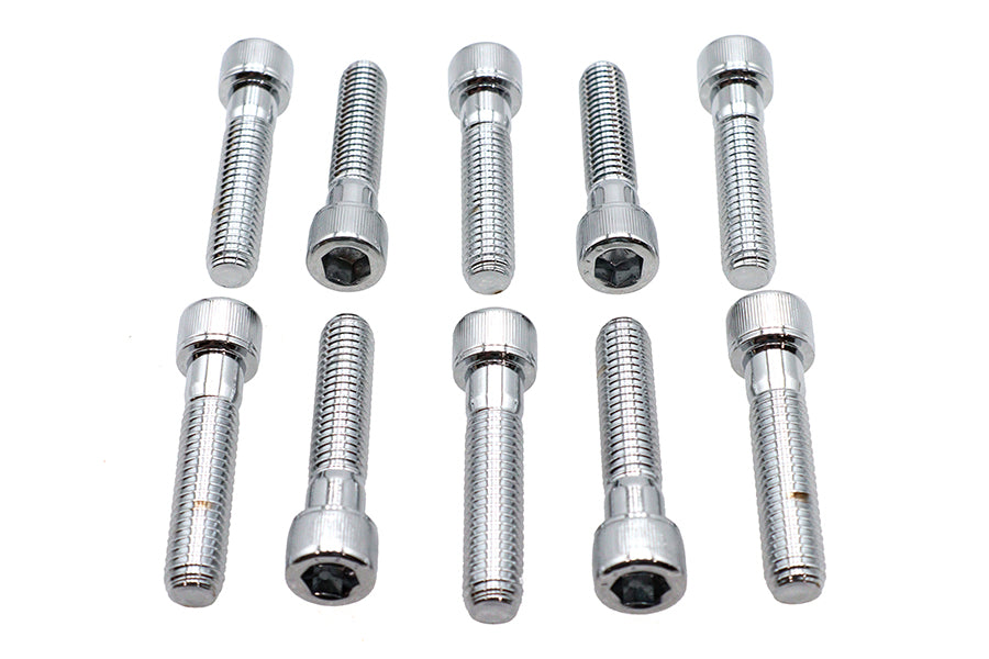 HARLEY Innensechskant-Zylinderkopfschraube gerändelt Chrom 3/8 Zoll X 1-3/4 Zoll Passend für 0- Alle, Modelle