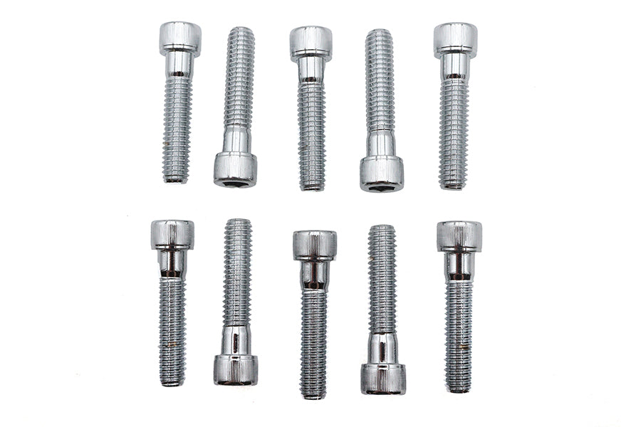 HARLEY Innensechskant-Zylinderkopfschraube gerändelt Chrom 3/8 Zoll X 1-3/4 Zoll Passend für 0- Alle, Modelle