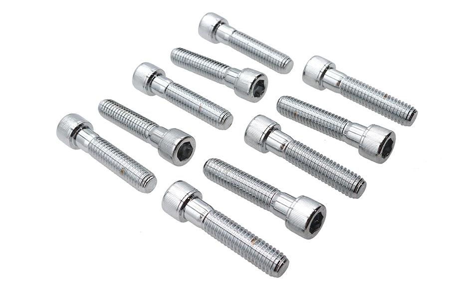 HARLEY Innensechskant-Zylinderkopfschraube gerändelt Chrom 3/8 Zoll X 1-3/4 Zoll Passend für 0- Alle, Modelle