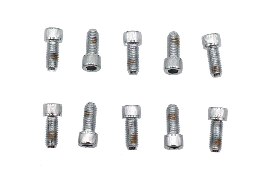 HARLEY Allen Socket Cap Bolt Knurled Chrome 1/4 inch x 5/8 inch Fits 0-  All, Models