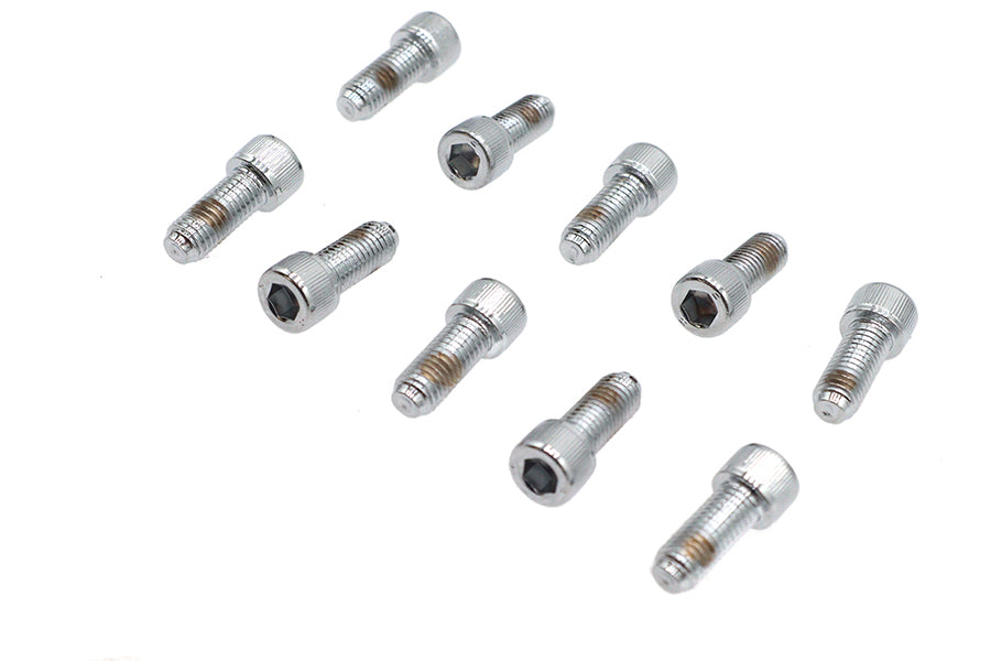 HARLEY Allen Socket Cap Bolt Knurled Chrome 1/4 inch x 5/8 inch Fits 0-  All, Models
