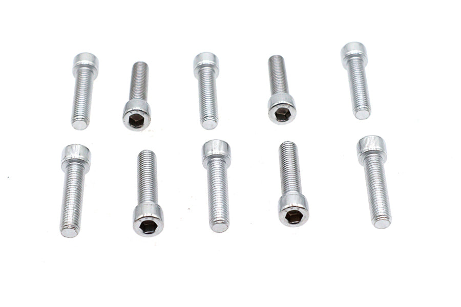 HARLEY Inbusschraube mit Rändelung, Chrom 1/4 Zoll x 1 Zoll Passend für 0- Alle, Modelle