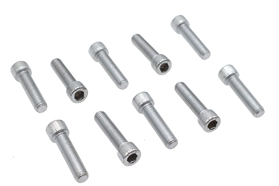 HARLEY Inbusschraube mit Rändelung, Chrom 1/4 Zoll x 1 Zoll Passend für 0- Alle, Modelle