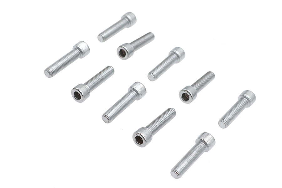 HARLEY Inbusschraube mit Rändelung, Chrom 1/4 Zoll x 1 Zoll Passend für 0- Alle, Modelle