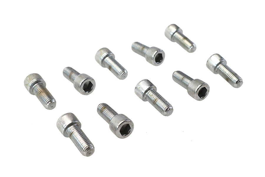 HARLEY Allen Socket Cap Bolt Knurled Chrome 5/16 inch X 3/4 inch Fits 0-  All, Models