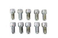 HARLEY Allen Socket Cap Bolt Knurled Chrome 3/8 inch-24 X 3/4 inch Fits 0-  All, Models