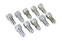 HARLEY Allen Socket Cap Bolt Knurled Chrome 3/8 inch-24 X 3/4 inch Fits 0-  All, Models